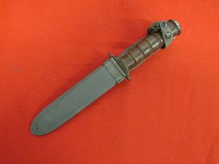 Wwii Us Navy Mark 2 Combat Knife With Sheath Made By Cammilus,  Ny.