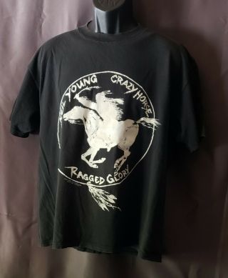Vtg 90s Neil Young 1991 Crazy Horse Ragged Glory Concert Tour Shirt Xl Brockum