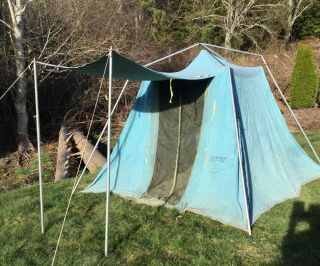 Vtg 40s? 50s? Camp Canvas Seattle Tent & Fabric Rainier Brand Tent - Traveler 9x9
