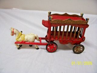 Kenton Cast Iron Overland Circus Wagon With Horse & Cart Price