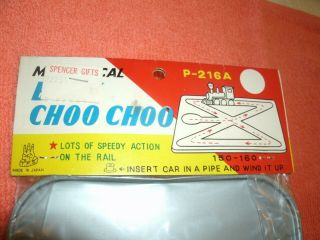 Vintage 50 ' s - 60 ' s Tin Wind Up  Busy Choo Choo  Toy Train Japan NOS P - 216A 6