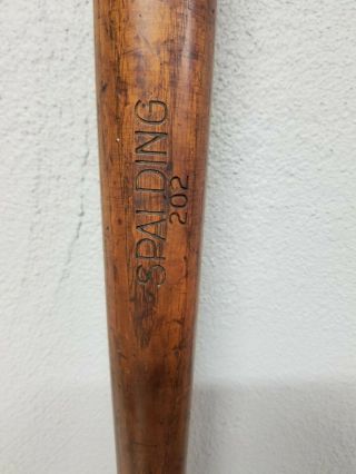 Spalding 202 Wooden Baseball Bat Vintage early 1900 ' s 32 Inch RARE 2