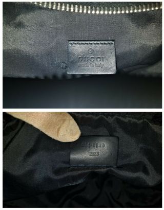 GUCCI Vintage Black Leather Toiletry Dopp Kit Cosmetics Travel Bag 2
