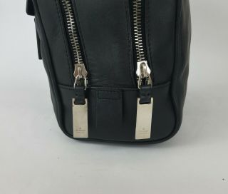 GUCCI Vintage Black Leather Toiletry Dopp Kit Cosmetics Travel Bag 9