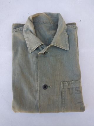 Korean War Usmc P47 Hbt Combat Shirt Approx Size 40 Private