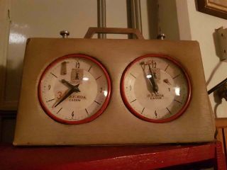vintage argentina chess clock timer schachuhr roa.  Rare and old model 2