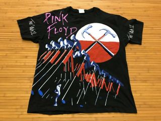 Xl - Vtg 1994 Pink Floyd The Wall Hammers Allover Single Stitch 90s T - Shirt Usa