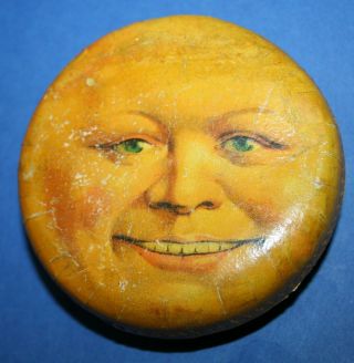charming antique german Dresden moonface Candy Container 4 