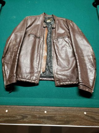 Vintage Brooks Gold Label Cafe Racer Motorcycle Jacket