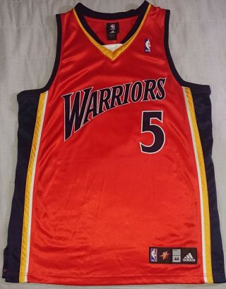 Authentic Adidas Baron Davis Golden State Warriors Jersey Vintage Alt Orange