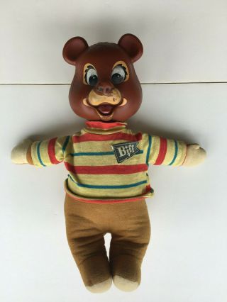 Vintage Biff The Bear By Mattel 1965 — Still Talks Mouth Moves Circa 1965