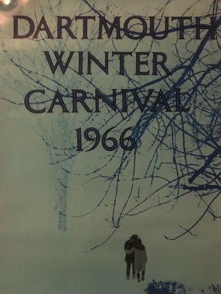 Rare Vintage Dartmouth Winter Carnival 1966 Poster Ski Dartmouth College 2