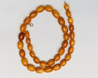 Vintage Natural Baltic Amber Butterscotch Necklace 28 Grams - 19 3/4” Long