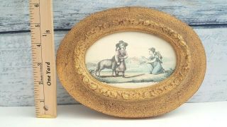 Vintage,  Rare Victorian Lithograph Wall Print Picture of Boy & Girl with Sheep 2