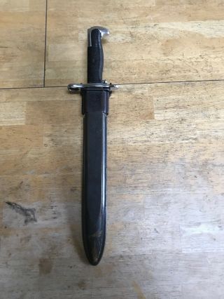 Us Pal 10 " 1943 M1 Garand Bayonet Scabbard Ww Ii Dress Bayonet