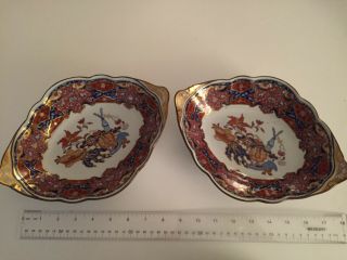 Two Antique Spode Imari Pattern Porcelain Vegetable Dishes C.  1822 - 1860