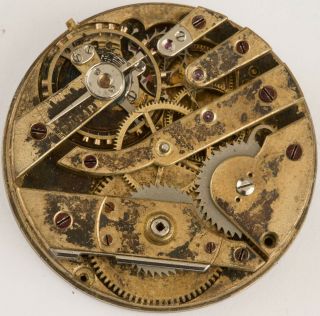 Antique Patek Philippe Pocket Watch Movement / Repair 34.  57mm