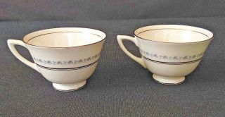 Vintage Tiara Royal Doulton Tea Cups Bone China 4915 Set Of 2