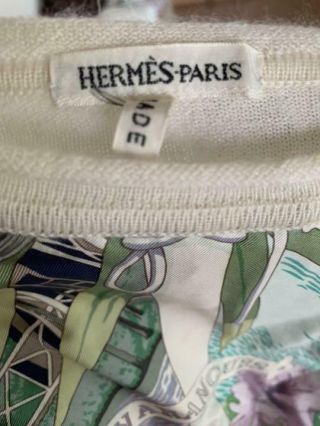 Authentic Hermes Vintage Knitted Short Sleeve Pullover Blouse Sweater Size S