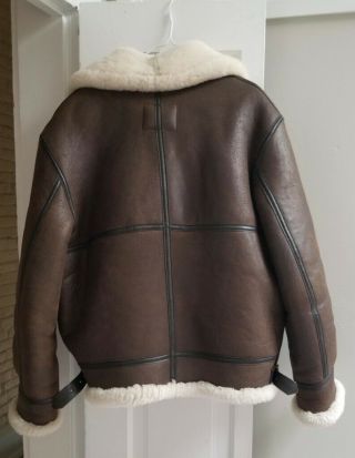 SCHOTT NYC,  B - 3 classic,  Classic B - 3 Sheepskin Leather Bomber Jacket Size 44 8