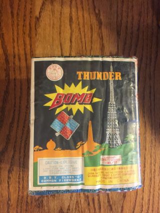 Vintage Thunder Bomb Labels.  Horse Brand