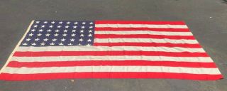 Wwii Ww2 Us U.  S.  48 Star Flag 9 1/2x5,  Usa,  American,  Sewn Stars,  Large