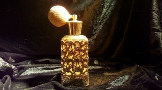 Antique Gold Brass Victorian Spray Perfume Bottle Atomizer 2