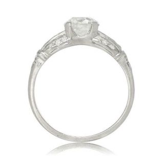 Certified Vintage Art Deco Old European 1.  1Ct Diamond Engagement ring 14k Gold 2