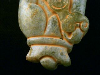Exquisite Chinese Jade Hand Carved RuYi On Buddha ' s Hand Pendant N234 3