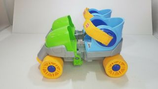 Fisher Price 123 Grow With Me Adjustable Roller Skates 1 - 2 - 3 Green Blue Yellow 2