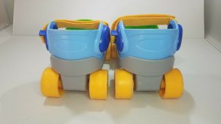 Fisher Price 123 Grow With Me Adjustable Roller Skates 1 - 2 - 3 Green Blue Yellow 3