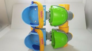 Fisher Price 123 Grow With Me Adjustable Roller Skates 1 - 2 - 3 Green Blue Yellow 5