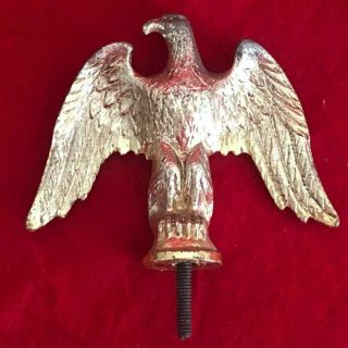 Vintage Patriotic American Bald Eagle Brass Finial Flag Pole Topper 5 " Wingspan