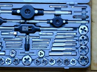 Vintage Craftsman Kromedge 59pc METRIC Mechanic ' s Tap & Die Set 9 - 52096 5
