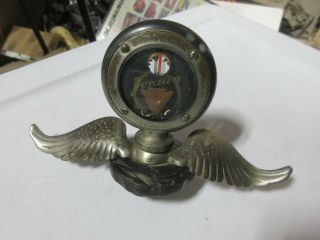 Vintage Antique Boyce Motometer Jordan Wings Hood Ornament Radiator Cap