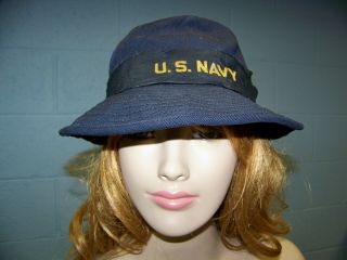 Wwii U.  S.  Navy Wave W.  A.  V.  E.  S.  Womans Female Ladys Enlisted Floppy Hat