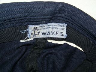 WWII U.  S.  Navy WAVE W.  A.  V.  E.  S.  Womans Female Ladys Enlisted Floppy Hat 6