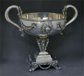 Gorgeous Elegant Marked Spanish Solid Silver Center Piece Neoclassic