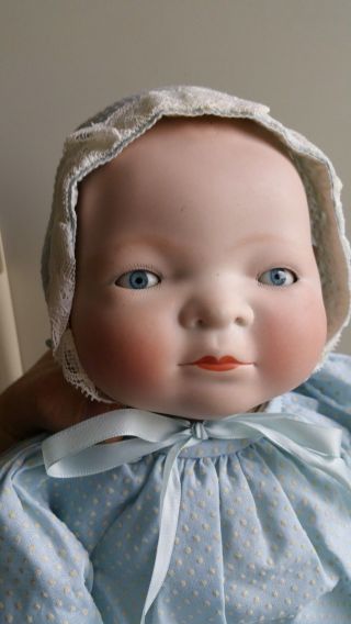 Antique German Bisque Bye Lo Baby Doll 16 " Grace Putnam Made Germany Two Heads