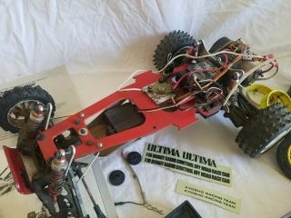 Kyosho Ultima Vintage Rc With " The Hot Trick Parts " Radio Plate