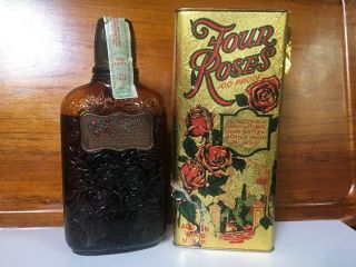 Antique 103 Year Old Four Roses 17 Year Old Rx Whiskey Pint Made 1916