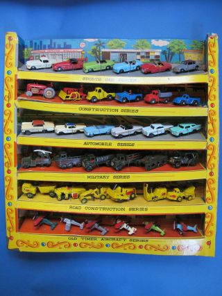 Vintage Die Cast Marx Linemar Elegant Miniatures Part Of Toy Display 36 Vehicles