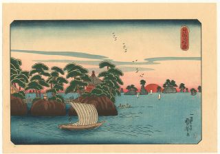 Japanese Woodblock Print Kuniyoshi Matsushima
