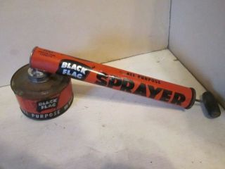 Vintage Black Flag All Purpose Bug Pump Sprayer 1 Pint Boyle - Midway Inc.  Tin Can 2
