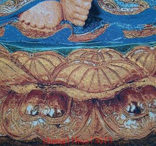 Handmade Embroidered Silk Mural Thanka Maitreya Buddha Religion Deco Art 153 4