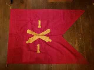 Antique Wwi Us Army 1st Field Artillery Guidon Flag Battery 1 Swallow