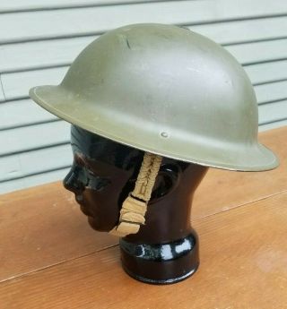 WW2 BRODIE Doughboy HELMET STAMPED DATED C.  L.  /C.  5.  5 1942 WITH Liner & Strap 3