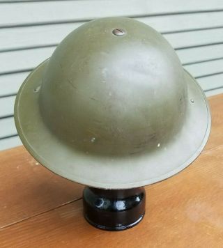 WW2 BRODIE Doughboy HELMET STAMPED DATED C.  L.  /C.  5.  5 1942 WITH Liner & Strap 4