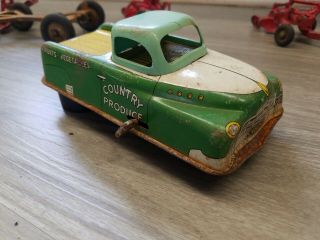 Vintage 1950s Courtland Country Produce Tin Toy Truck