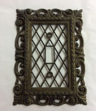 Vintage Metal Light Switch Cover 1968 American Tack & Hdwe Co.  - 4” By 5.  75”